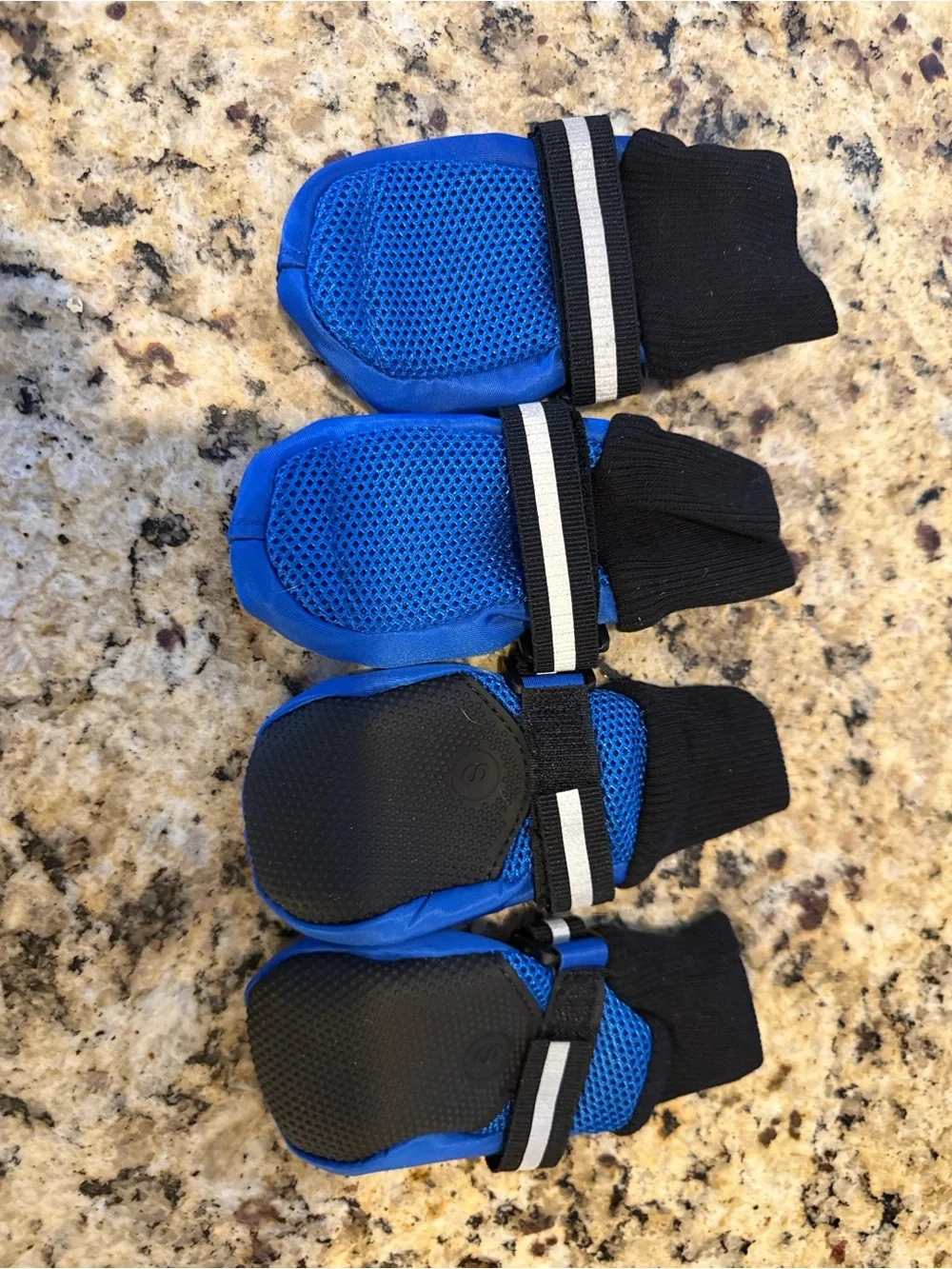 Blue Mesh Dog Boots for Small Dogs Breathable Paw Protection Shoes
